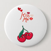 Funny Cherries in der Liebe Button (Vorderseite)