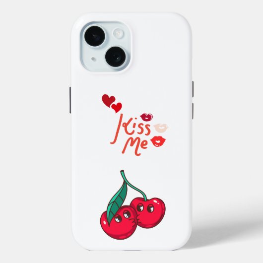 Funny Cherries in der Liebe. Case-Mate iPhone Hülle (Rückseite)