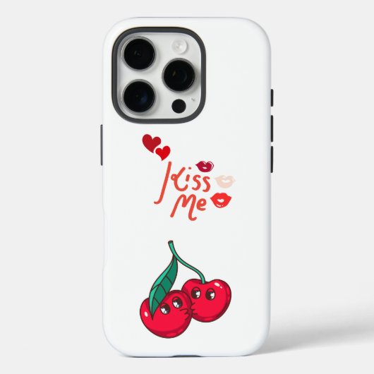 Funny Cherries in der Liebe. Case-Mate iPhone Hülle (Rückseite)