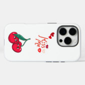 Funny Cherries in der Liebe. Case-Mate iPhone Hülle (Rückseite (Horizontal))