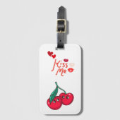 Funny Cherries in der Liebe. Gepäckanhänger (Vorderseite Vertikal)