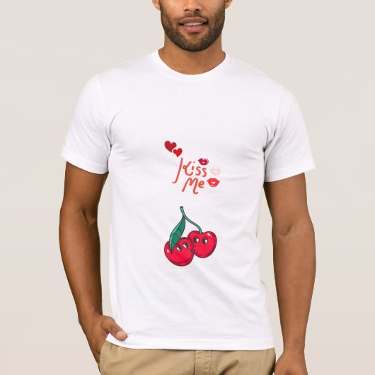 Funny Cherries in Liebe" Gelassen T-Shirt (Vorderseite)