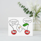 Funny Cherry Puns Joke Postkarte (Stehend Vorderseite)