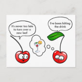 Funny Cherry Puns Joke Postkarte (Vorderseite)