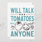 Funny Cherry Tomato Zitat spricht Tomaten Einladung (Vorne/Hinten)