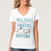 Funny Cherry Tomato Zitat spricht Tomaten T-Shirt (Vorderseite)