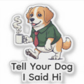 Funny Chesapeake Bay Ret dog Business Suit Coffee Aufkleber (Vorderseite)