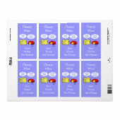 Funny Chese Cartoon Personalisiert Wine Labels (Vorne)