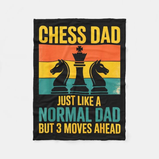 Funny Chess Dad Like Normal Dad Three Moves Ahead Fleecedecke (Vorderseite)