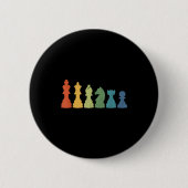 Funny Chess Eces Board Game Lover Player Themed Ch Button (Vorderseite)