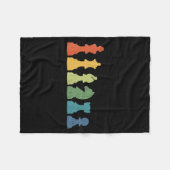 Funny Chess Eces Board Game Lover Player Themed Ch Fleecedecke (Vorderseite (Horizontal))