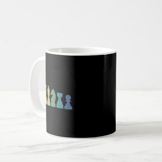 Funny Chess Eces Board Game Lover Player Themed Ch Kaffeetasse (Vorderseite Links)
