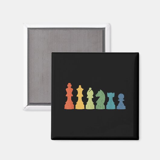 Funny Chess Eces Board Game Lover Player Themed Ch Magnet (Vorderseite/Rückseite)