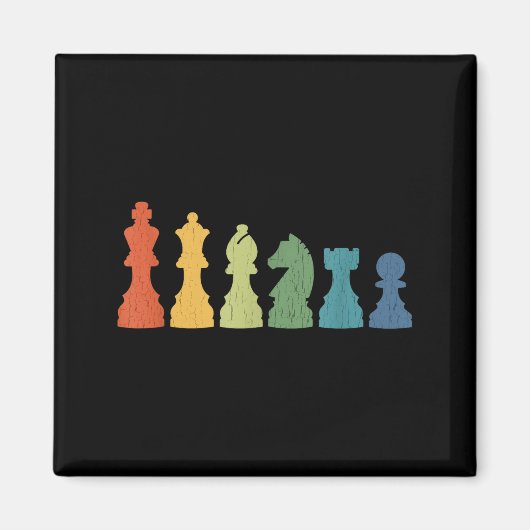 Funny Chess Eces Board Game Lover Player Themed Ch Magnet (Vorne)