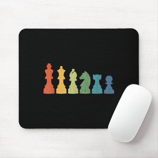 Funny Chess Eces Board Game Lover Player Themed Ch Mousepad (Mit Mouse)