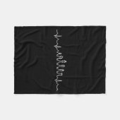 Funny Chess Heartbeat Checkers Board Game Tourname Fleecedecke (Vorderseite (Horizontal))