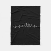 Funny Chess Heartbeat Checkers Board Game Tourname Fleecedecke (Vorderseite)