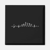 Funny Chess Heartbeat Checkers Board Game Tourname Magnet (Vorne)