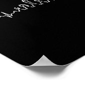 Funny Chess Heartbeat Checkers Board Game Tourname Poster (Ecke)