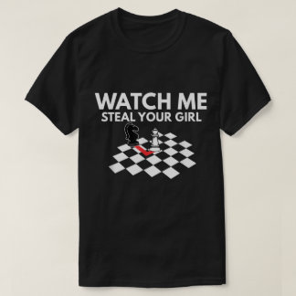 Funny Chess Knight Move Steal Your Queen Design T-Shirt