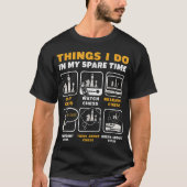 Funny Chess Lover Spare Time Design T-Shirt (Vorderseite)