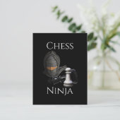 Funny Chess Ninja Schach Player Postkarte (Stehend Vorderseite)