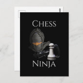 Funny Chess Ninja Schach Player Postkarte (Vorne/Hinten)