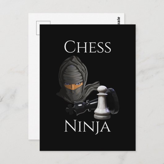 Funny Chess Ninja Schach Player Postkarte (Vorne/Hinten)
