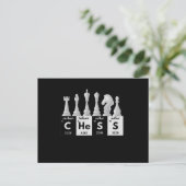 Funny Chess Player Game Board Periodic Table Gift Postkarte (Stehend Vorderseite)