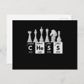 Funny Chess Player Game Board Periodic Table Gift Postkarte (Vorne/Hinten)