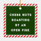 Funny Chess Player Keramikornament (Rückseite)