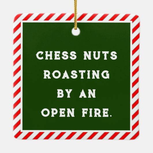 Funny Chess Player Keramikornament (Rückseite)