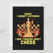 Funny Chess Quote Gift for Chess Players & Lovers Einladung (Vorderseite)