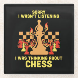 Funny Chess Quote Gift for Chess Players & Lovers Glasuntersetzer