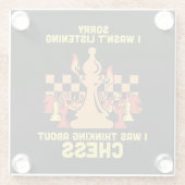 Funny Chess Quote Gift for Chess Players & Lovers Glasuntersetzer (Rückseite)