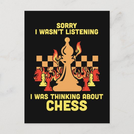 Funny Chess Quote Gift for Chess Players & Lovers Postkarte (Vorderseite)