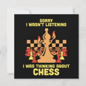 Funny Chess Quote Gift for Chess Players & Lovers Save The Date (Vorderseite)