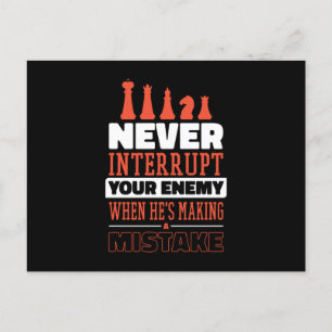 Funny Chess Quote Schachspieler Postkarte