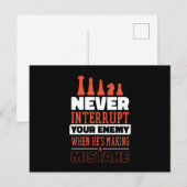 Funny Chess Quote Schachspieler Postkarte (Vorne/Hinten)