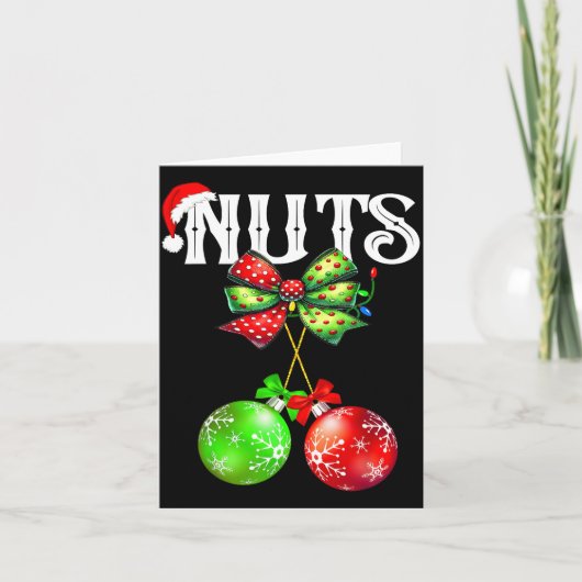 Funny Chest Nuts Chestnuts Matching Family Christm Karte (Vorderseite)