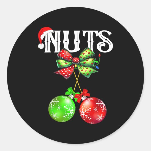 Funny Chest Nuts Chestnuts Matching Family Christm Runder Aufkleber (Vorderseite)