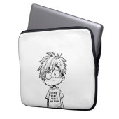 Funny Chibi Anime Boy Electronics Bag Laptopschutzhülle (Vorderseite Links)