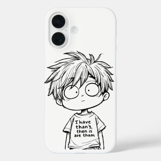 Funny Chibi Anime Boy iPhone / iPad case (Rückseite)
