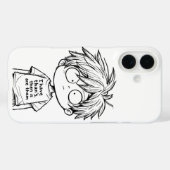 Funny Chibi Anime Boy iPhone / iPad case (Rückseite (Horizontal))
