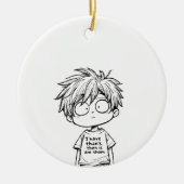 Funny Chibi Anime Boy Ornament (Vorne)