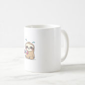 Funny Chibi Sloth Workout Niedlich Kawaii Gym Cart Kaffeetasse (VorderseiteRechts)