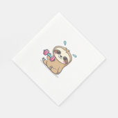 Funny Chibi Sloth Workout Niedlich Kawaii Gym Cart Serviette (Ecke)