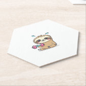 Funny Chibi Sloth Workout Niedlich Kawaii Gym Cart Untersetzer (angewinkelt)