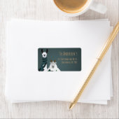 Funny Chic Cute Llama & Sheep Return Address Adressaufkleber (Insitu)