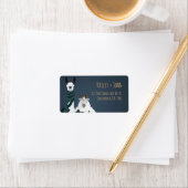 Funny Chic Festive Llama & Sheep Return Address Adressaufkleber (Insitu)